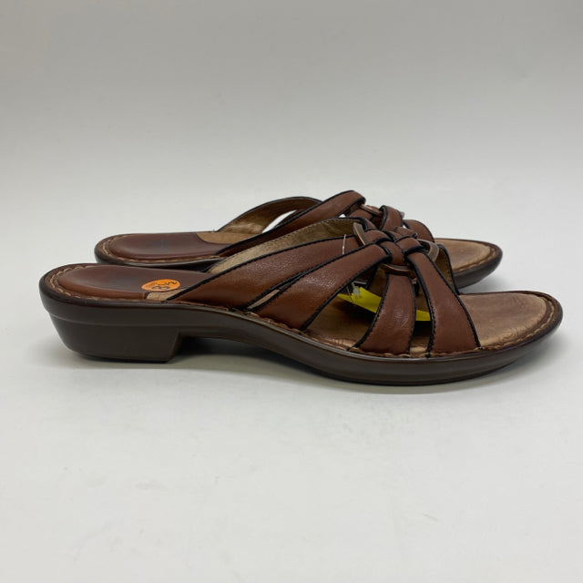 Sofft Size 8.5 Women's Brown Solid Strappy Sandals