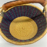 Natural Purple Wicker Basket