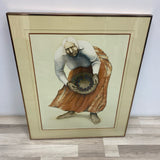 Framed Signed Lithograph The Center of Life by Navajo Artist Ed Singer1979