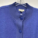 Appleseed's Women's Size L Blue Solid Button Up Jacket