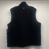 Sherpa Women's Size Xl Black Solid Zip Mock Neck Vest