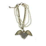 Betsey Johnson Golden Faux Pearl Necklace