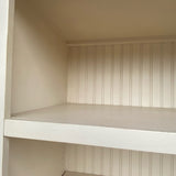 Off White Solid Wood Bookshelf with 5 shelves 2 removable and adjustable