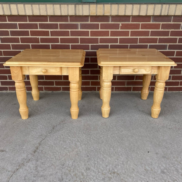 Natural Wood Side Table