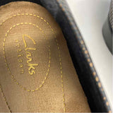 Clarks Artisan Size 10 Women's Black-Bronze Color Block Flats Shoes