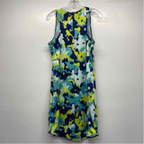 Title Nine Size M Women's Blue-Multi Pattern Sleeveless Shift Dress