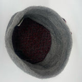 LaFenice Gray-Burgundy Wool Hat