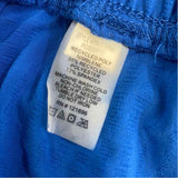 Title Nine Size L-12 Women's Royal Blue Textured Elastic Waist Wide Leg Capri