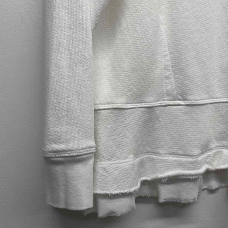 Wilt Size M Women's White Solid Pullover Long Sleeve Top