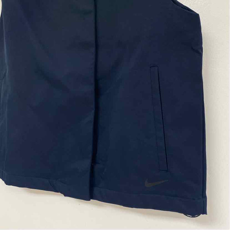 Nike Women's Size S Navy Solid Zip Mock Neck Water Repellent Vest