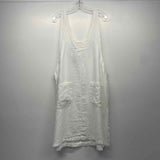 Cut Loose Size L-XL Women's White Solid Jumper Dress