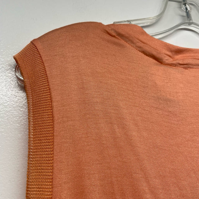 Ted Baker Size 5 ( XL) Women's Orange Solid Tunic Sleeveless Top