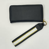 Joy Black Solid Wristlet  Wallet