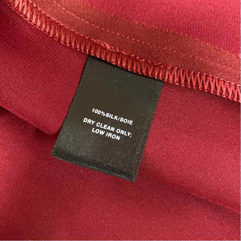Lafayette 148 Size M Women's Burgundy Solid Pullover Sleeveless Top