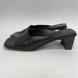 Etienne Aigner Size 8 Women's Brown Solid Slide Sandals