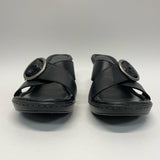 Nurture Size 7.5 Women's Black Pebbled Strappy Sandals