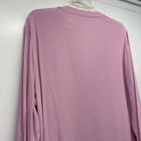 Soft Surroundings Size PXL Women's Pink Solid V Neck Blouse