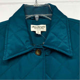 Norm Thompson Women's Size S Teal Solid Button Up Coat