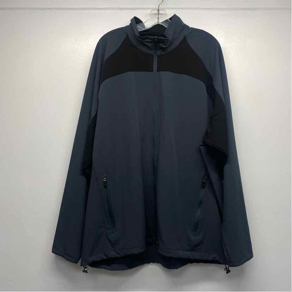 Athletech Size XXL Gray-Multi Polyester Colorblock Men's Men's Jacket