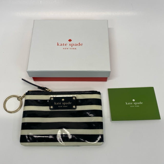 Kate Spade Black-Tan Stripe Coin Purse ? key chain