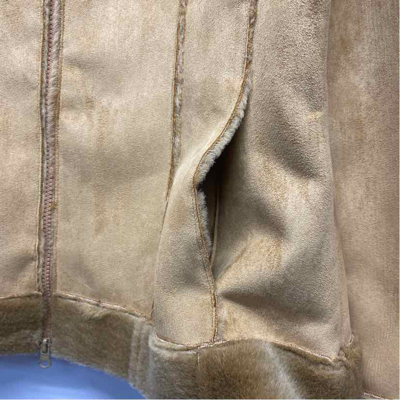 Paparazzi Women's Size Xl Camel Solid Zip Up Coat