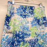 IBKUL Size M Women's Blue-Multi Pattern Pull On Skort