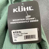 Kuhl Size Xl Women's Green Solid T-Shirt Dress