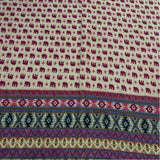 Tibet Red Yak Wool Elephants Fringed Shawl