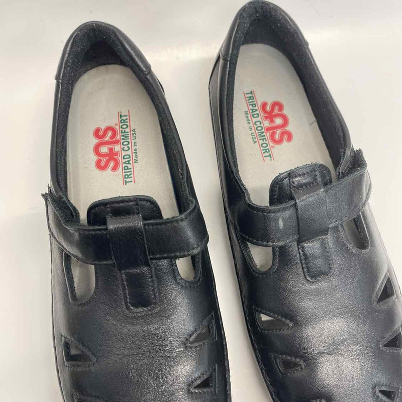 SAS Size 10 Women's Black Cut Out Slip On Shoes