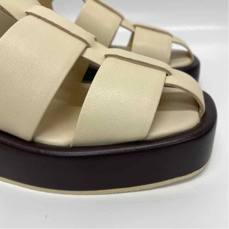 Pilcro - Anthropologie Size 39-8.5 Women's Offwhite Solid Strappy Sandals