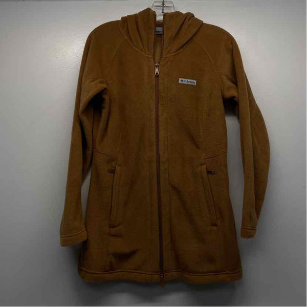 Columbia Women's Size S Camel Solid Zip Up/Hoodie Fleece