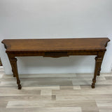 Drexel Brown Wood 4 Legged Console - Sofa Table
