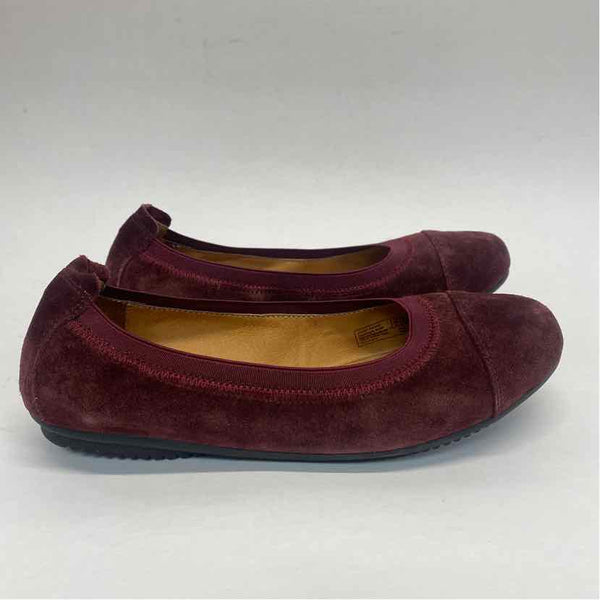 Josef Seibel Size 38-7 Women's Burgundy Solid Flats Shoes