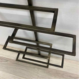 Brown Metal Wine Rack Holds 8 Bottles