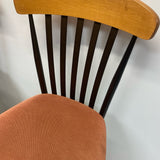 Amisco Swivel Coral- Black Metal-Wood Bar Height Stool