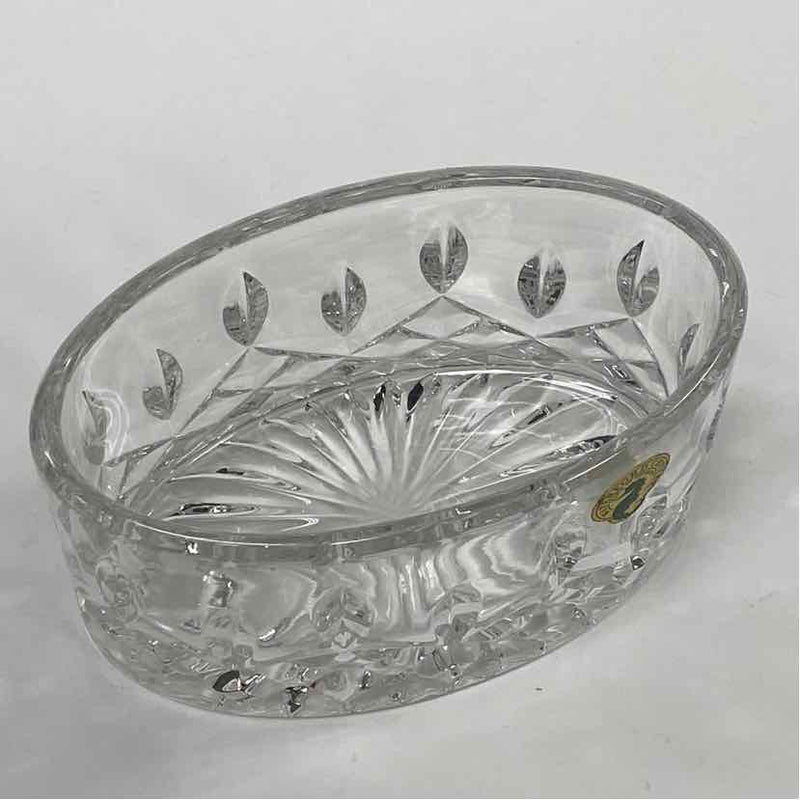 Waterford Small Clear Cut Crystal Oval Bowl