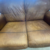 Brown Leather Loveseat