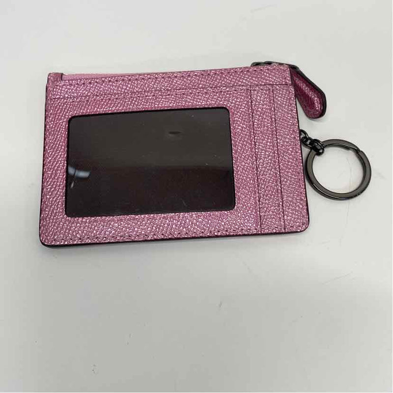 Coach Pink Leather Shimmer Coin Purse