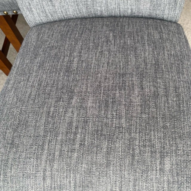 Counter Height Gray Wood-Fabric Stool - Set of 4