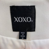 XOXO Women's Size M White Solid Zip Up Vest