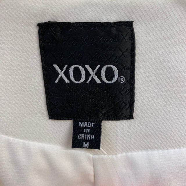 XOXO Women's Size M White Solid Zip Up Vest