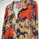 Johnny Was Size S Women's Tan-Multi Floral V Neck Blouse