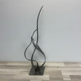 Contemporary Welded Gray Steel Sculpture