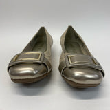 Anne Klein Size 7 Women's Beige Shimmer Ballet Flats Shoes