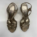 Platinum BP Size 6 Women's Gold Solid Heel Sandals