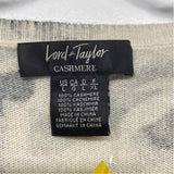 Lord & Taylor Size L Women's Black-Tan Floral Pullover Sweater