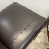 Pair Dark Brown Faux leather Counter Height Stool