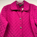 Lauren Ralph Lauren Women's Size S Fuschia Solid Button Up Jacket