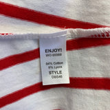 Michael Stars Size XS White- Red Striped Sleeveless Dress
