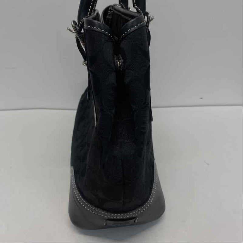 Coach Black Canvas Monogram Shoulder Handbag